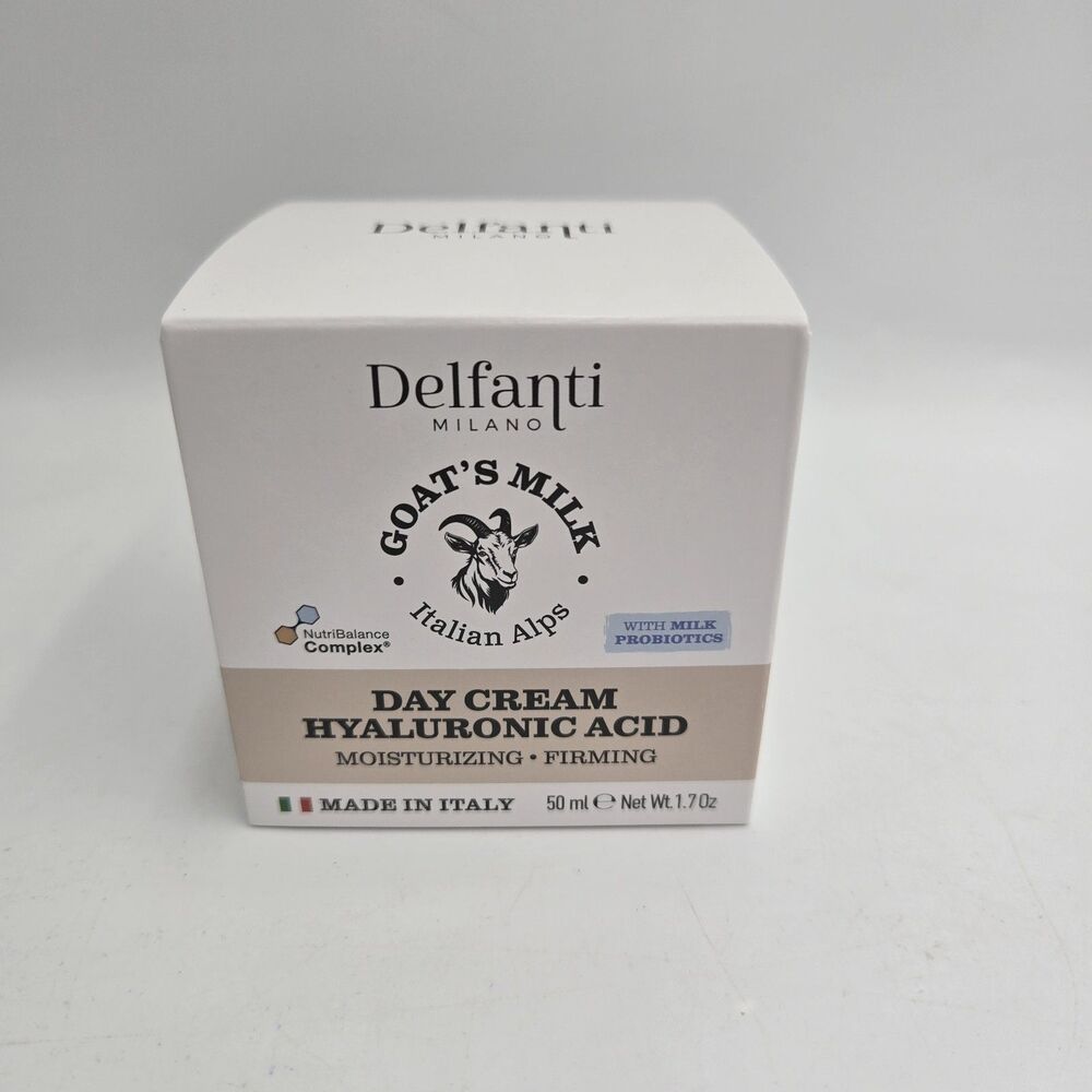Delfanti Milano Goat's Milk Day Cream with Hyaluronic Acid - 1.7 oz New